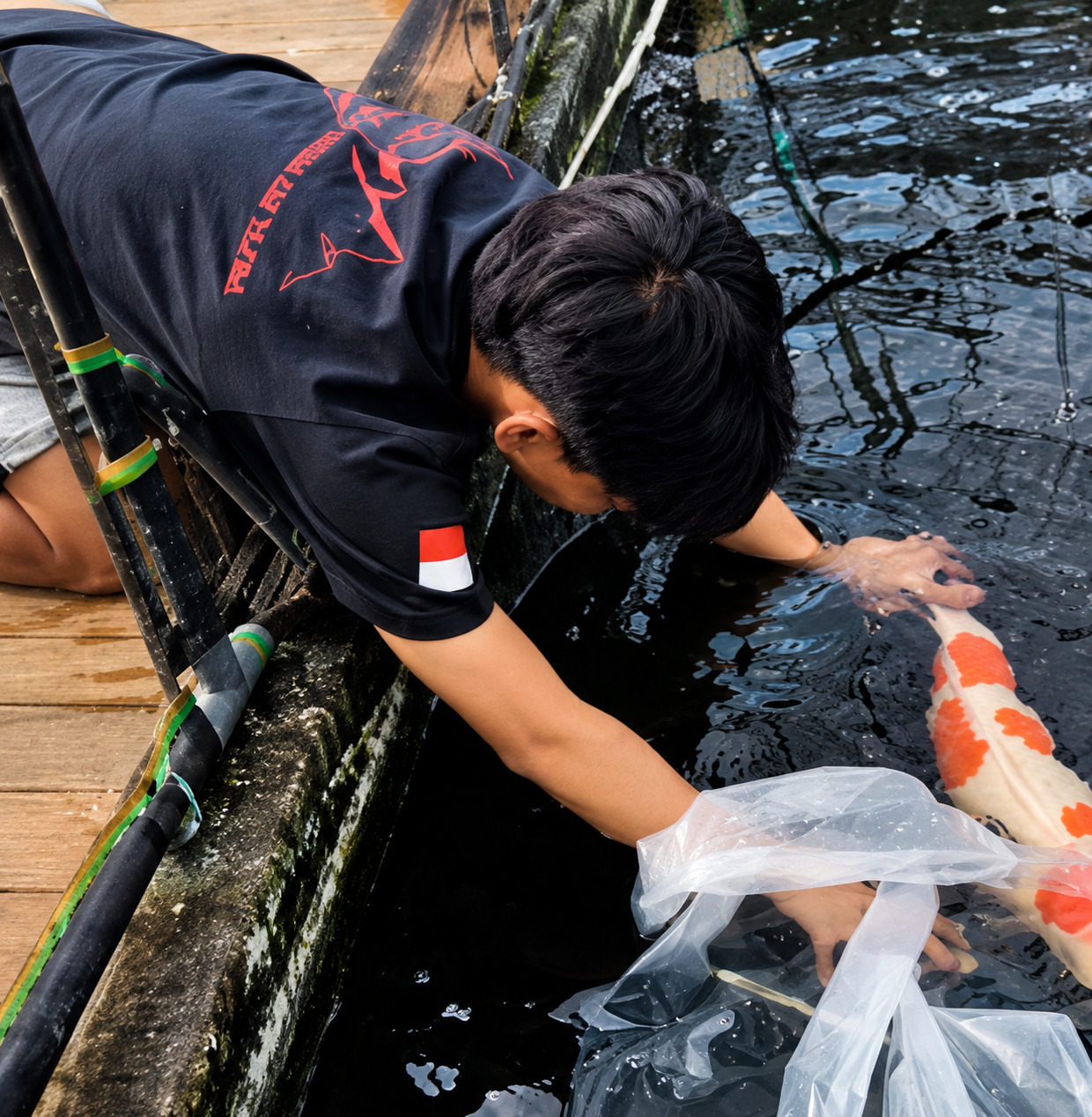 Proses Packing Ikan Koi